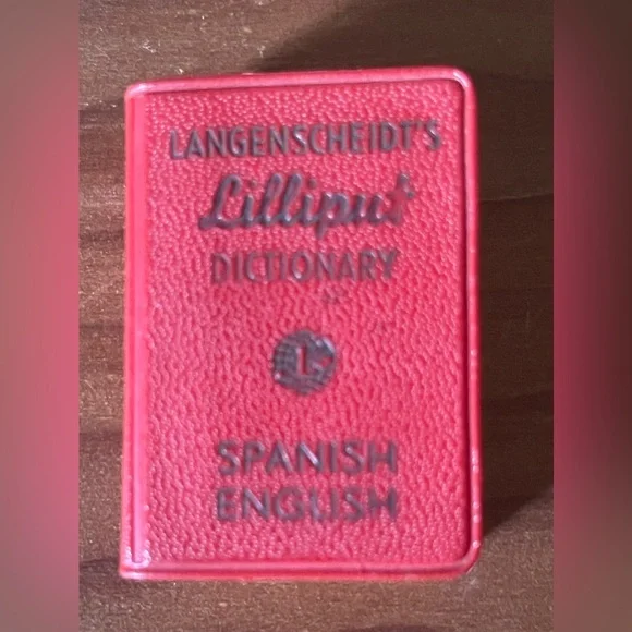 Antique 1957; 1961 Mini Red Books Little Dictionaries 2” Set Of 3